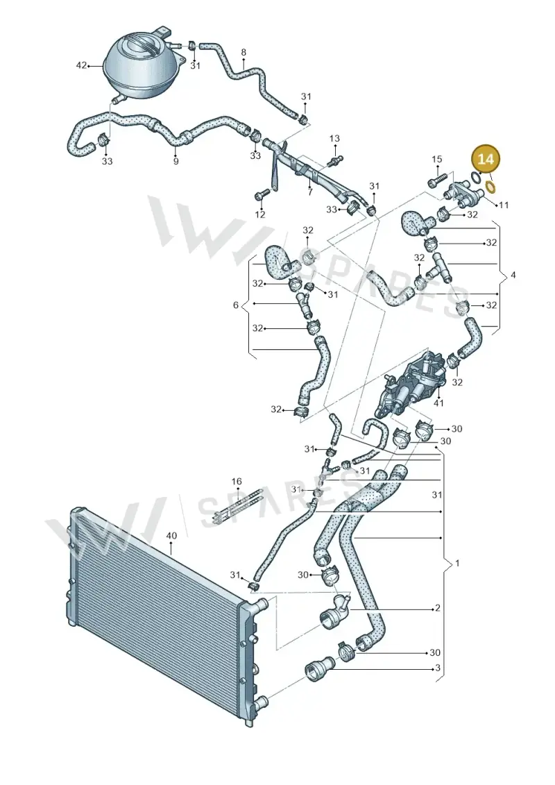 N90890501 — SEAT Ibiza Stylance (2015-) diagram 773121110, position 14