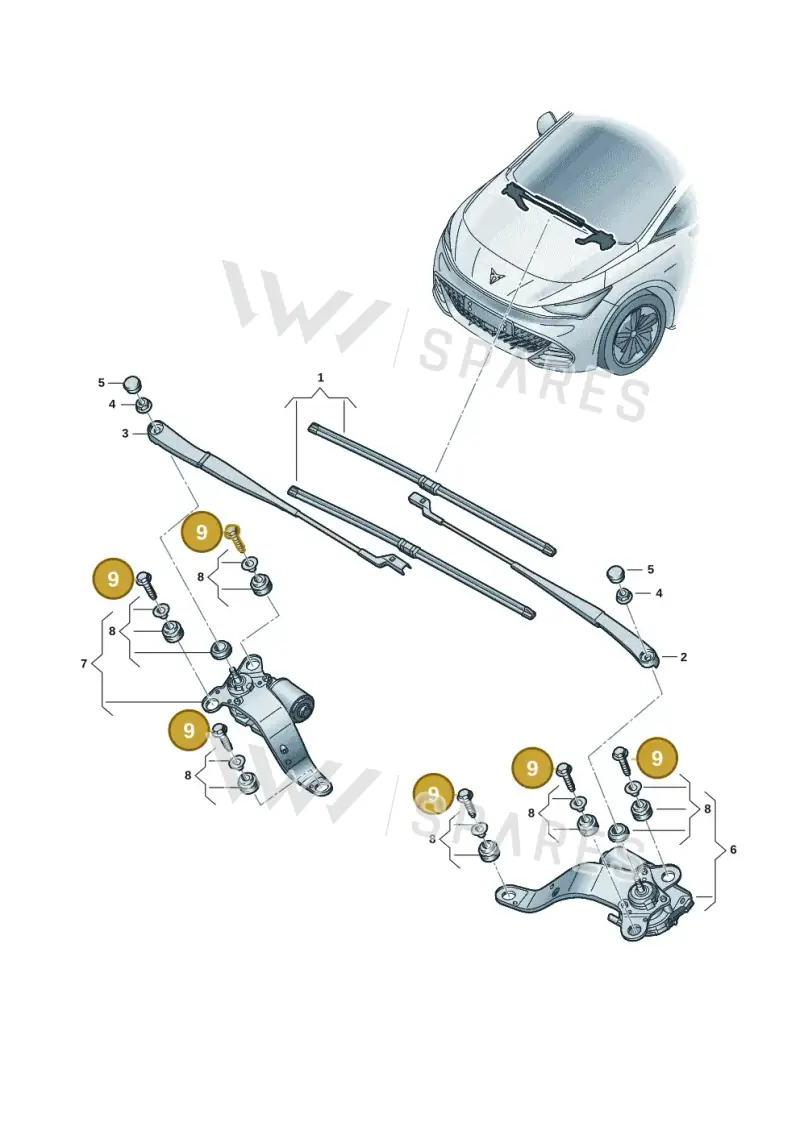 N90928702 — SEAT EBoost CUPRA (2021-) diagram 10s955000, position 9