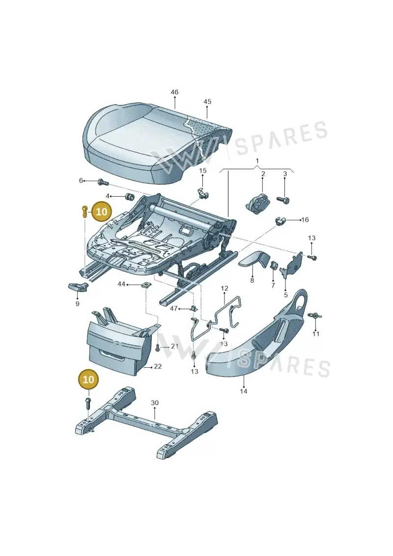 N90936901 — SEAT Altea XL Reference (2013-2013) diagram 418881000, position 10