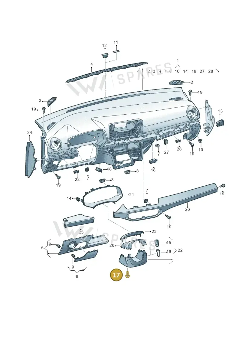 N90944603 — SEAT Arona FR (2017-) diagram 835857012, position 17