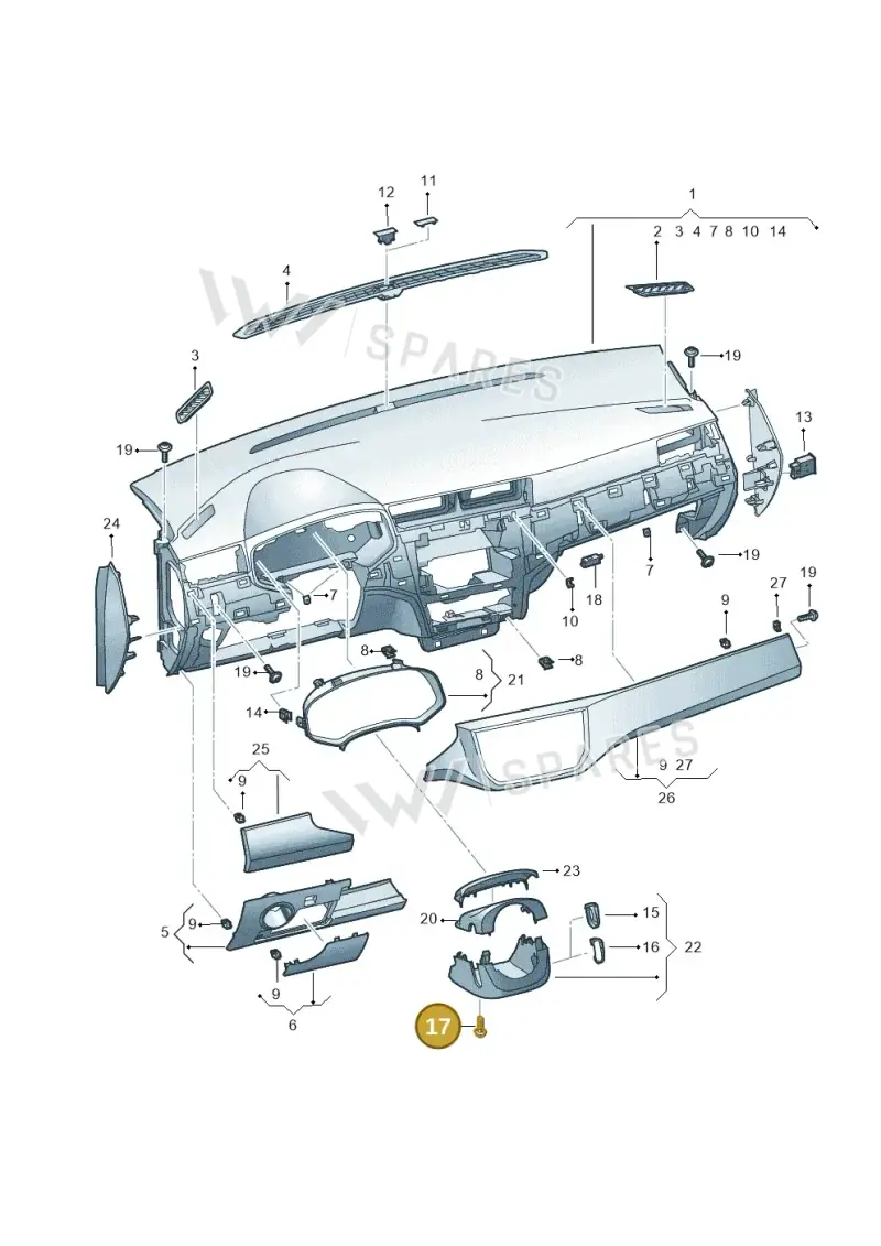 N90944603 — SEAT Ibiza FR (2017-) diagram 835857100, position 17