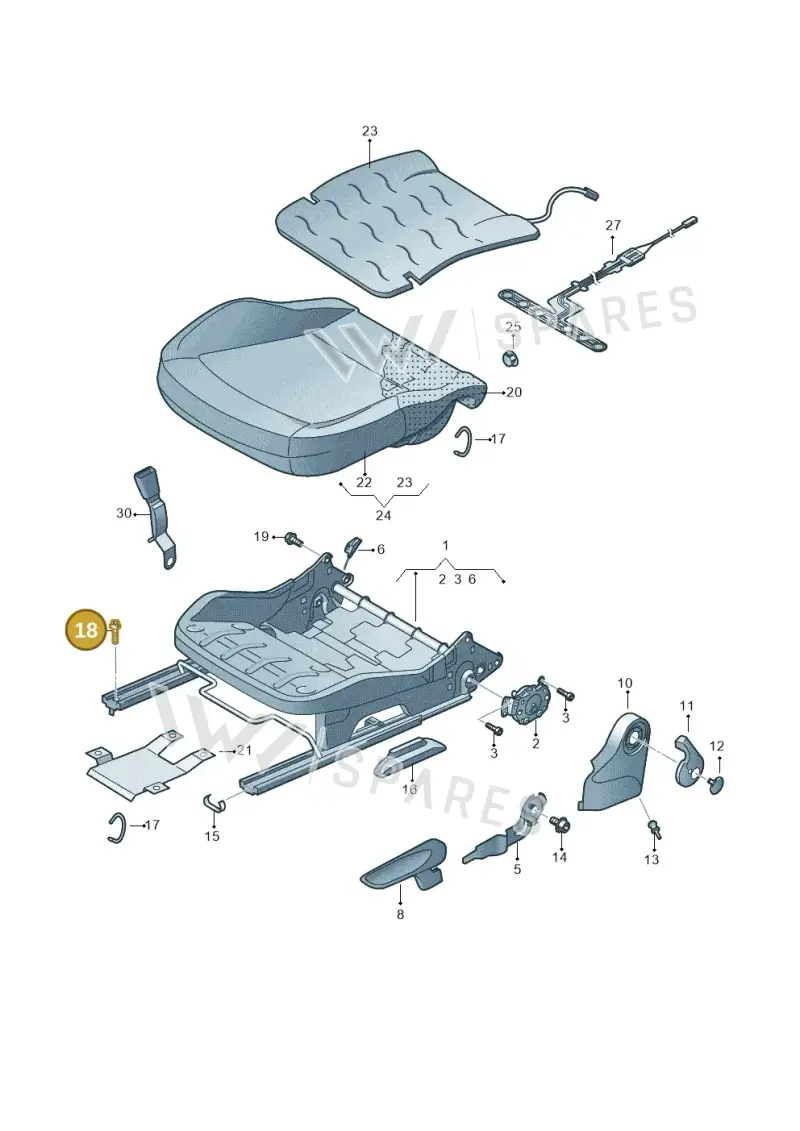 N90965002 — SEAT Mii electric (2020-2021) diagram 723881000, position 18