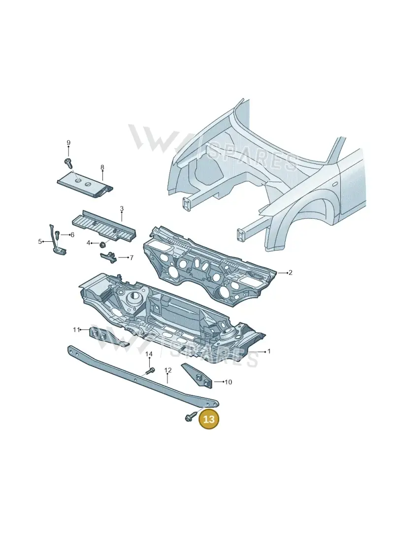 N90966002 — SEAT Exeo ST Reference (2008-2011) diagram 664805000, position 13