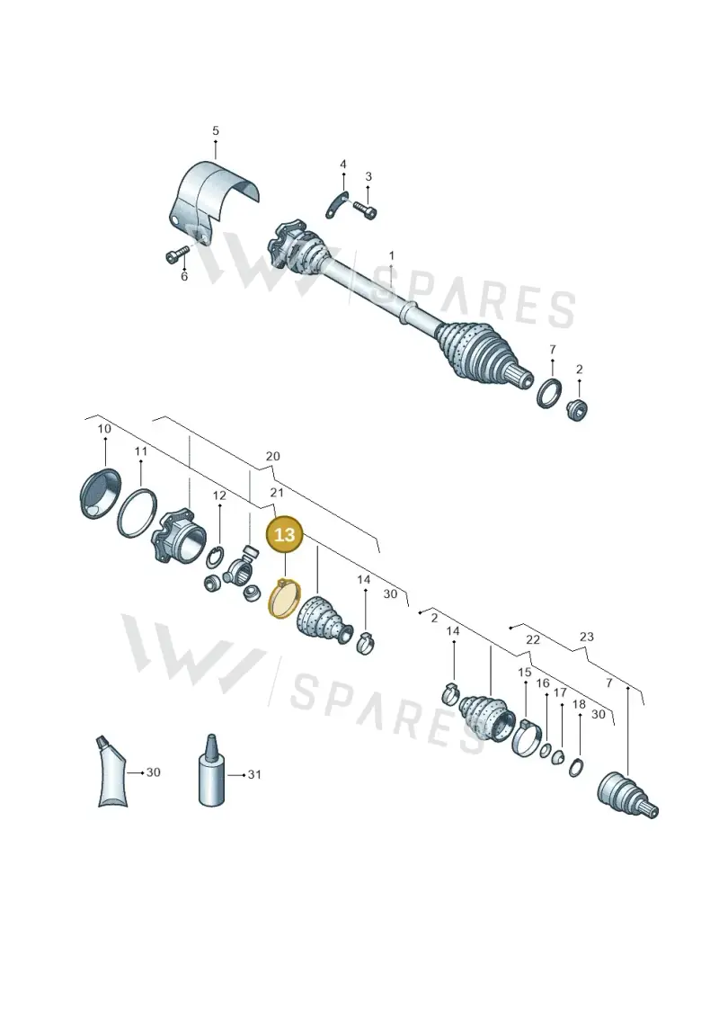 N90996501 — SEAT Ibiza Reference (2008-2011) diagram 461407360, position 13