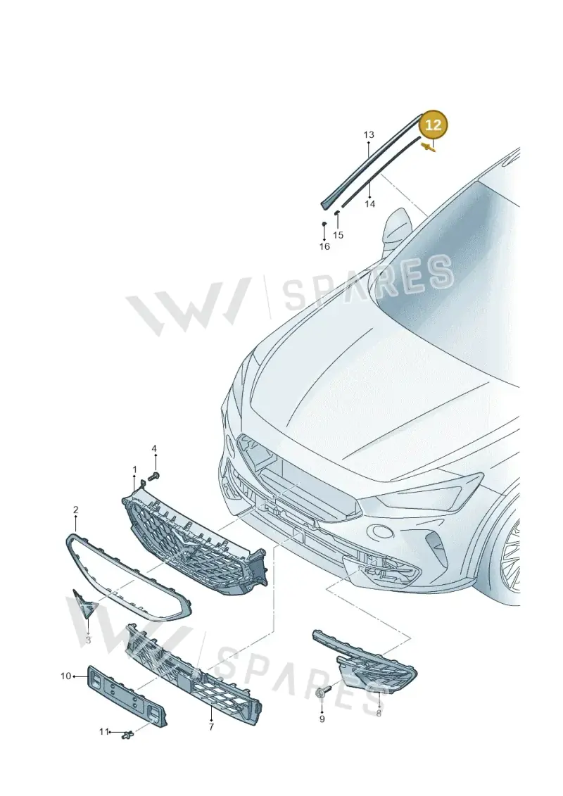 N91019701 — SEAT Formentor TSI CUPRA (2020-) diagram 5ff853000, position 12