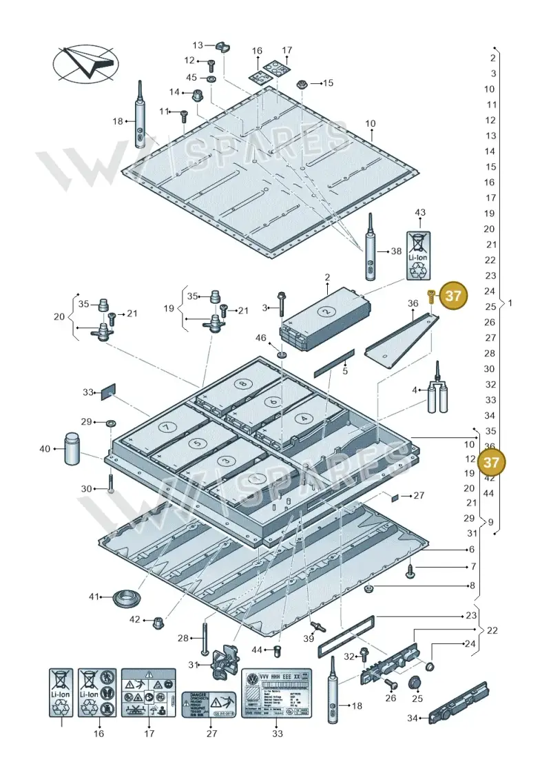 N91021103 — SEAT EBoost CUPRA (2021-) diagram 052915050, position 37