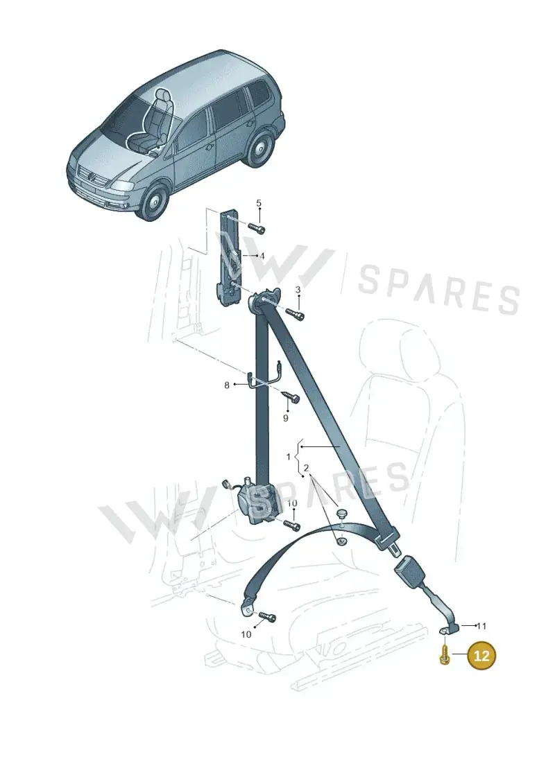 N91032602 — SEAT Altea XL Reference (2013-2013) diagram 409857600, position 12