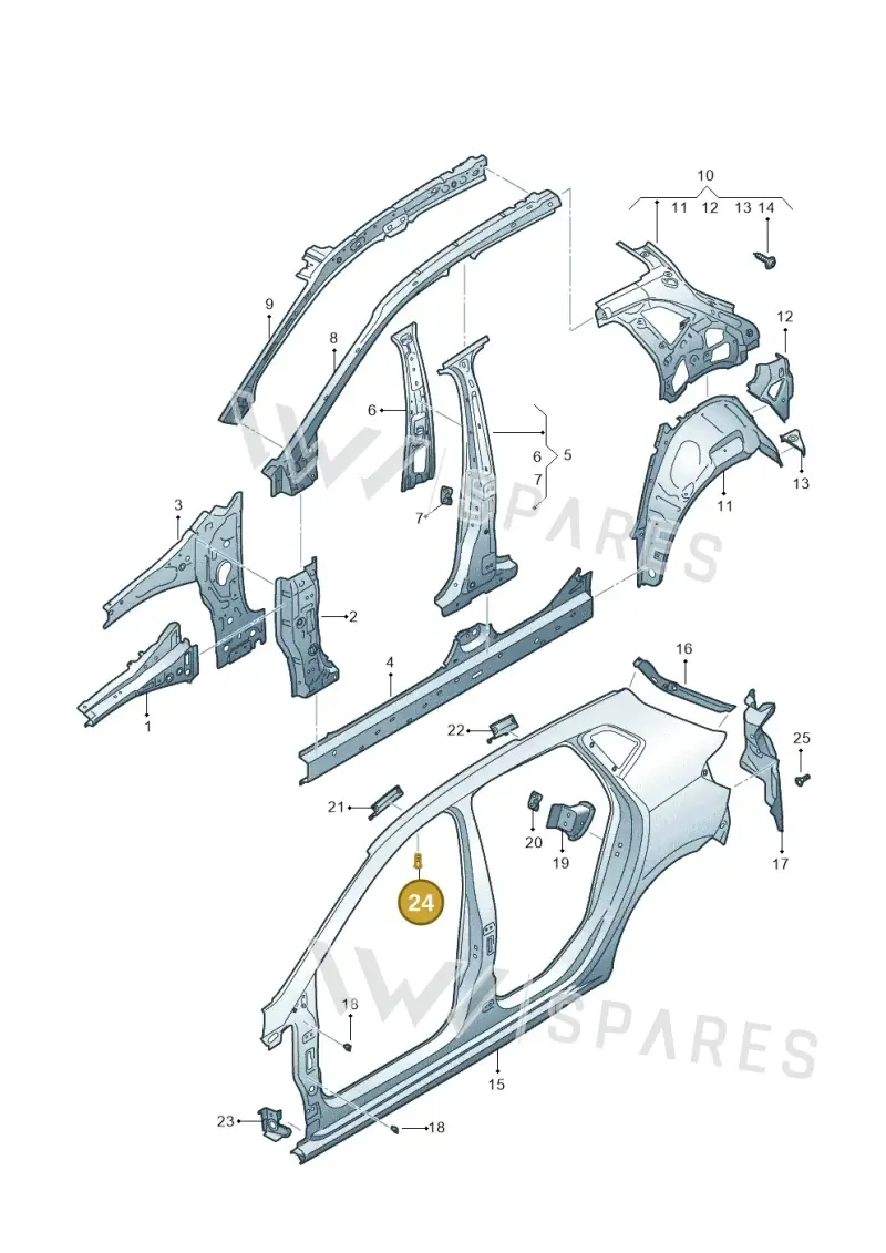 N91038901 — SEAT Ibiza FR (2017-) diagram 835809000, position 24
