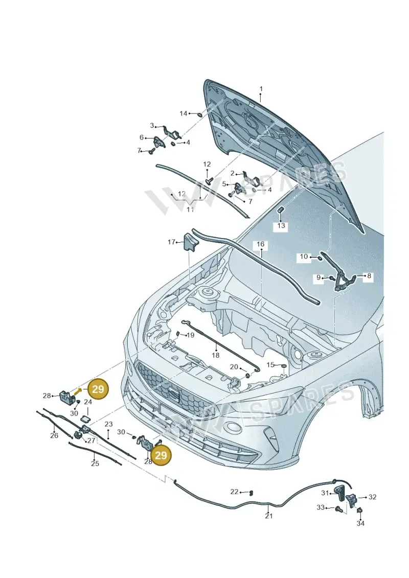 N91048101 — SEAT Formentor TSI CUPRA (2020-) diagram 5ff823000, position 29