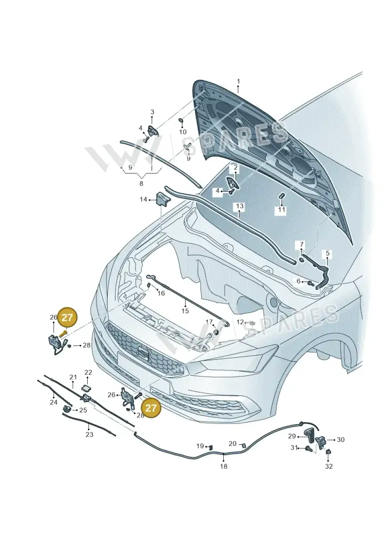 N91048101 — SEAT Leon style (2019-) diagram 5fn823000, position 27