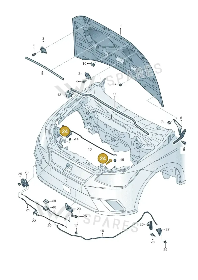 N91048101 — SEAT Ibiza FR (2017-) diagram 835823000, position 24