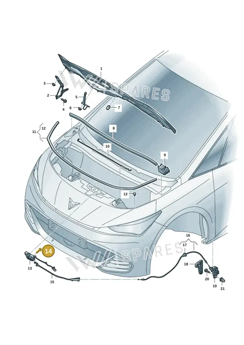 N91048101 — SEAT EBoost CUPRA (2021-) diagram 10s823000, position 14