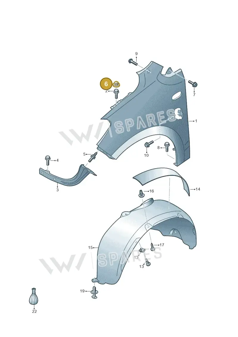 N91070601 — SEAT Mii electric (2020-2021) diagram 899821000, position 6