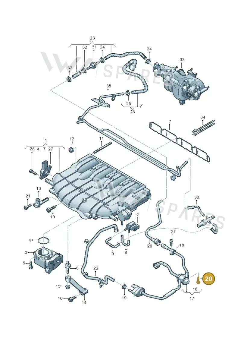 N91085801 — SEAT Altea XL Reference (2013-2013) diagram 634133300, position 20