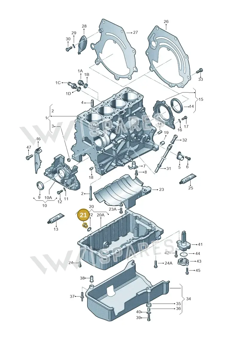 N91086801 — SEAT Ibiza Reference (2012-2012) diagram 194103150, position 21