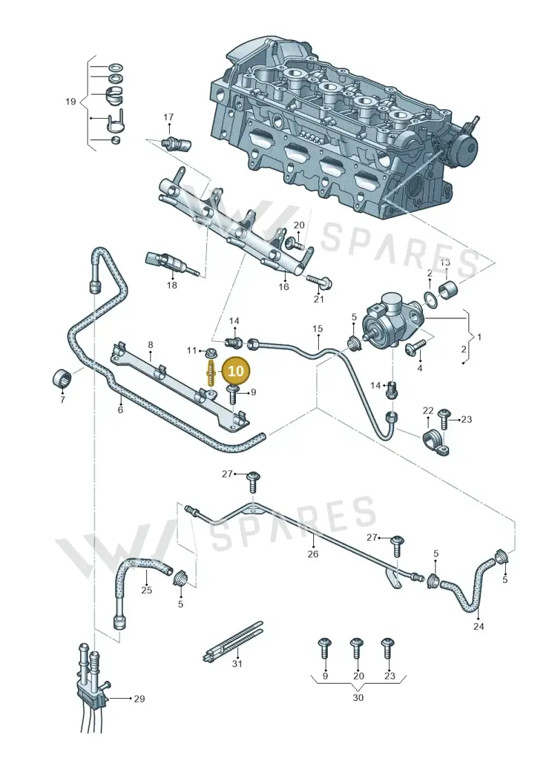N91100601 — SEAT Altea XL Reference (2013-2013) diagram 646133240, position 10