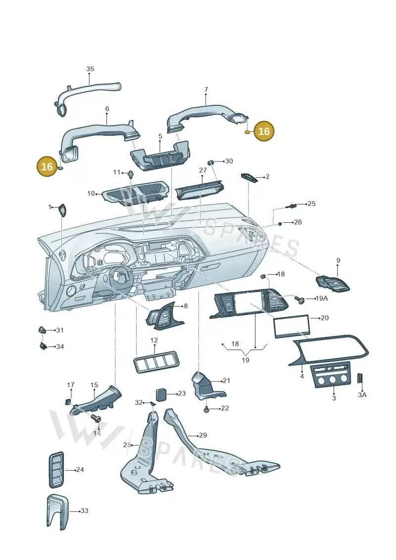 N91121601 — SEAT Leon ST Stylance (2016-2020) diagram 830819030, position 16