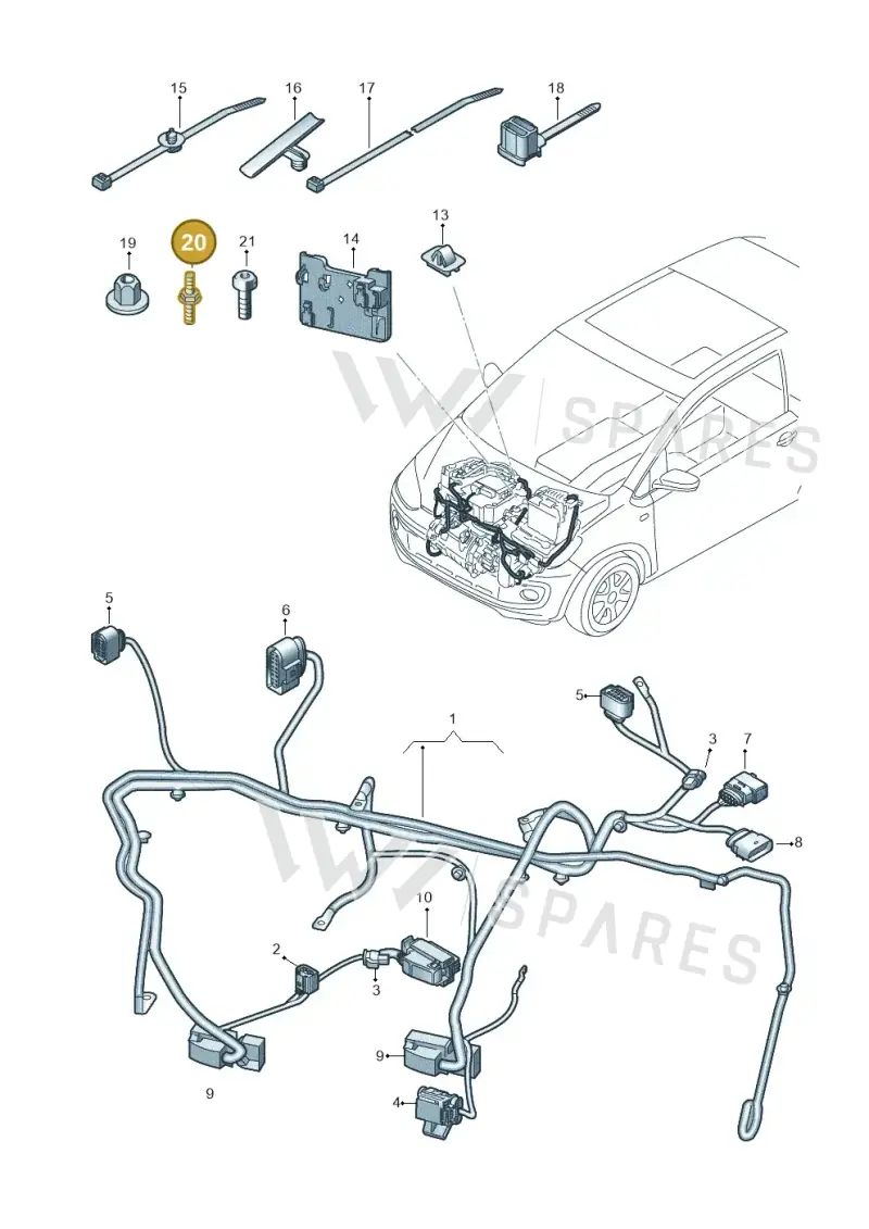N91125101 — SEAT Mii electric (2020-2021) diagram 772971030, position 20