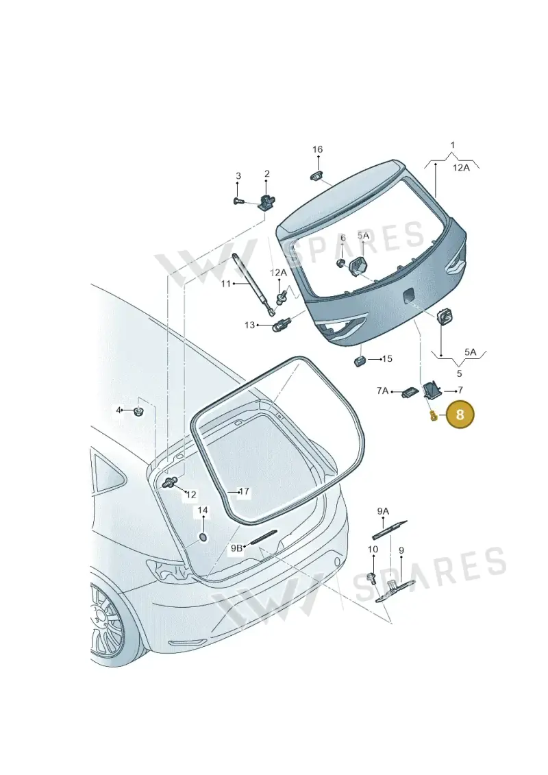 N91133101 — SEAT Leon ST Stylance (2016-2020) diagram 754827000, position 8
