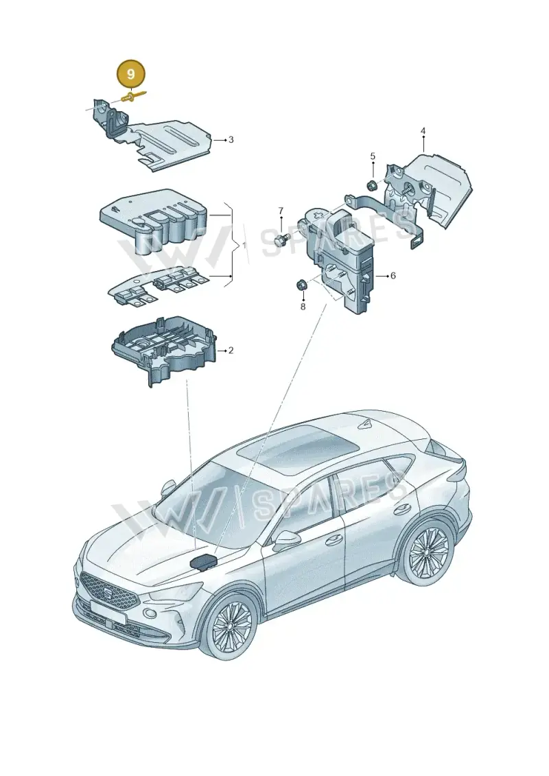 N91160301 — SEAT Formentor TSI CUPRA (2020-) diagram 5ff937200, position 9
