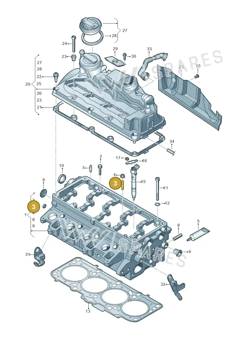 N91164201 — SEAT Altea XL Reference (2010-2013) diagram 634103600, position 3