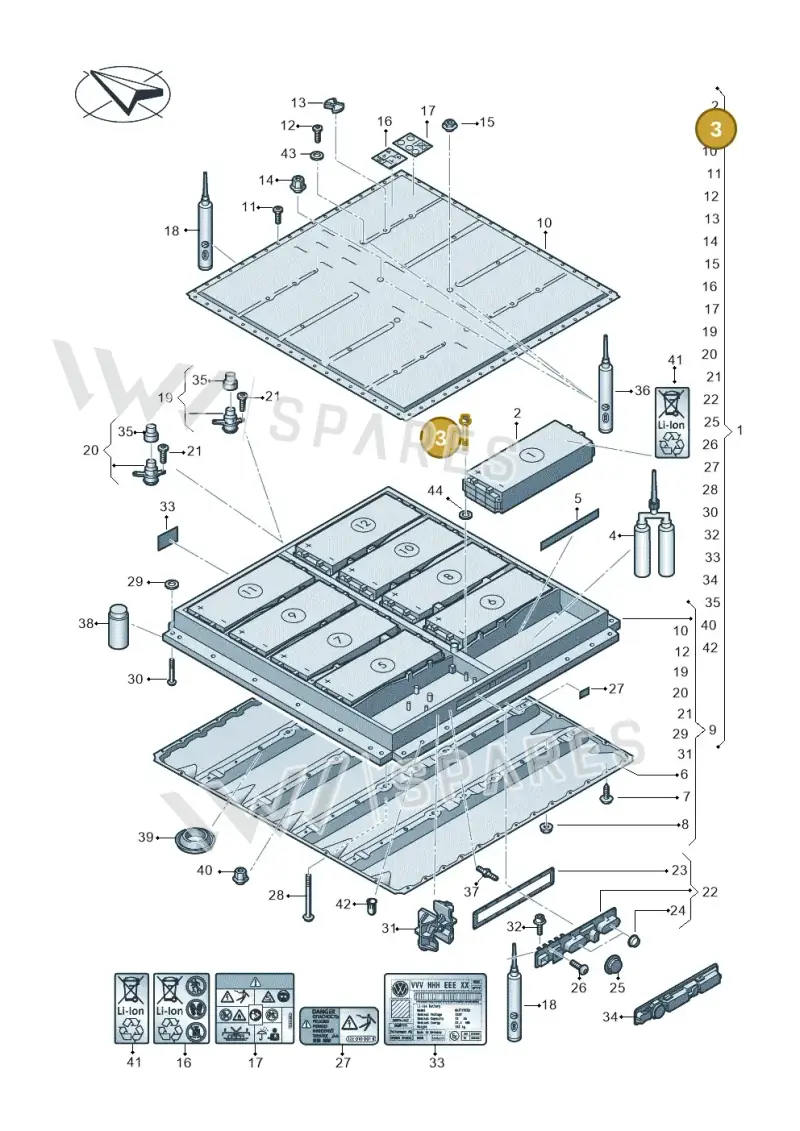 N91280901 — SEAT EBoost CUPRA (2021-) diagram 062915050, position 3