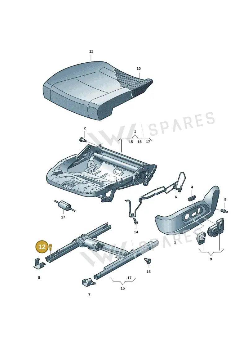 N91287001 — SEAT Formentor TSI CUPRA (2020-) diagram 5ff881010, position 12