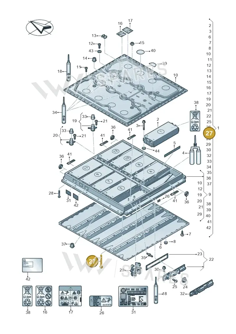 N91313201 — SEAT EBoost CUPRA (2021-) diagram 063915050, position 27