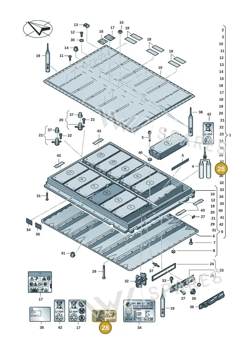 N91313201 — SEAT EBoost CUPRA (2021-) diagram 082915052, position 28