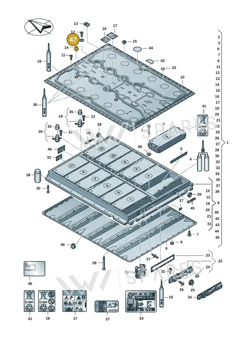 N91320201 — SEAT Tavascan Cupra (2023-) diagram 082915051, position 47