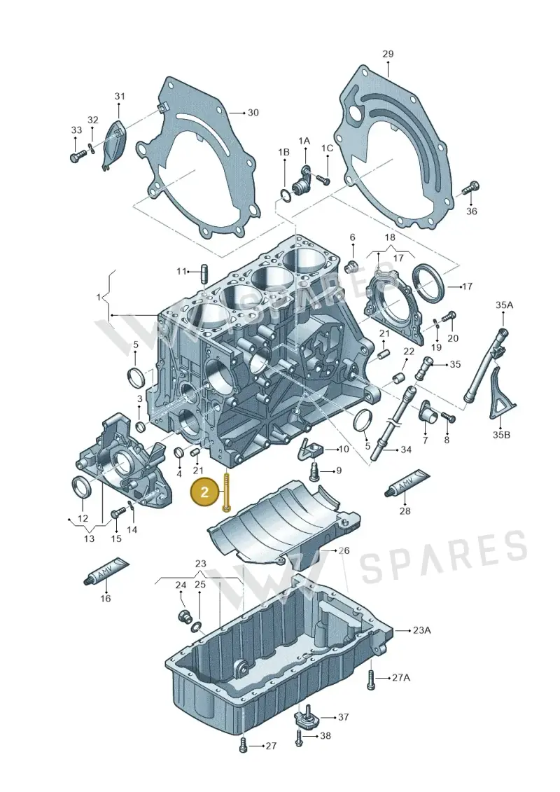 WHT000134 — SEAT Altea XL Reference (2013-2013) diagram 194103050, position 2