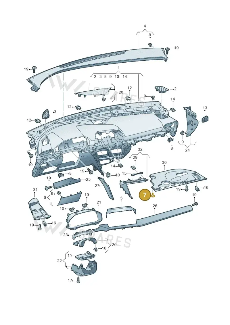 WHT000155 — SEAT Formentor TSI CUPRA (2020-) diagram 5fn857010, position 7