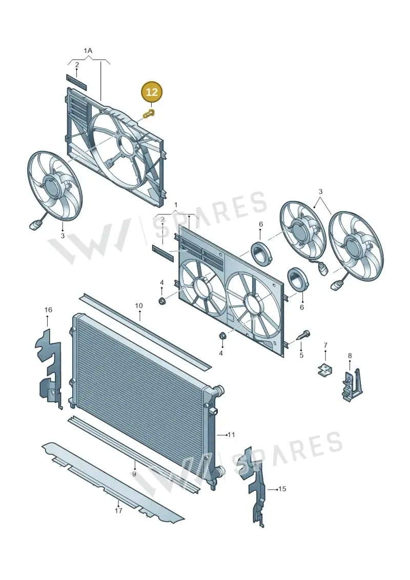 WHT002435 — SEAT Altea XL Reference (2013-2013) diagram 409121900, position 12