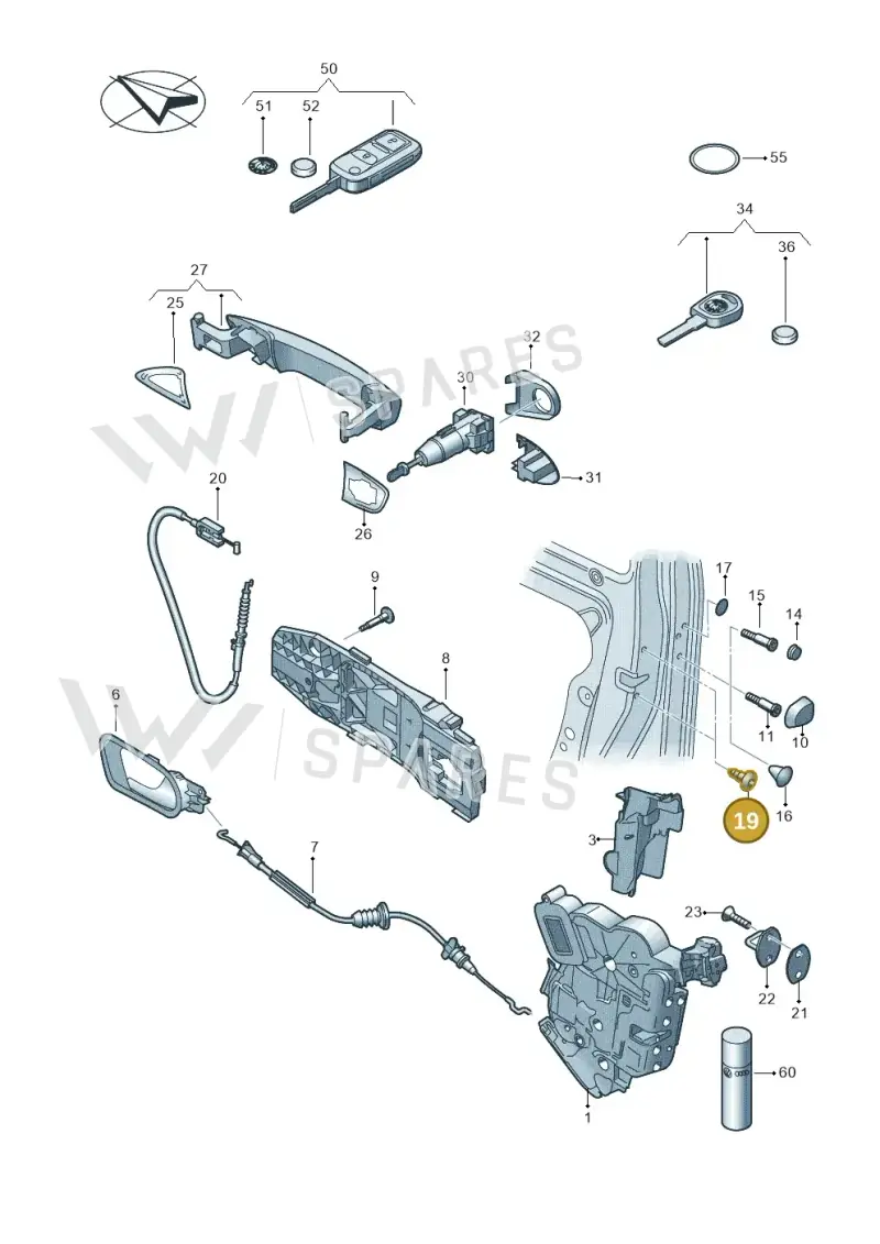 WHT002541 — SEAT Toledo Reference (2012-2015) diagram 727837000, position 19