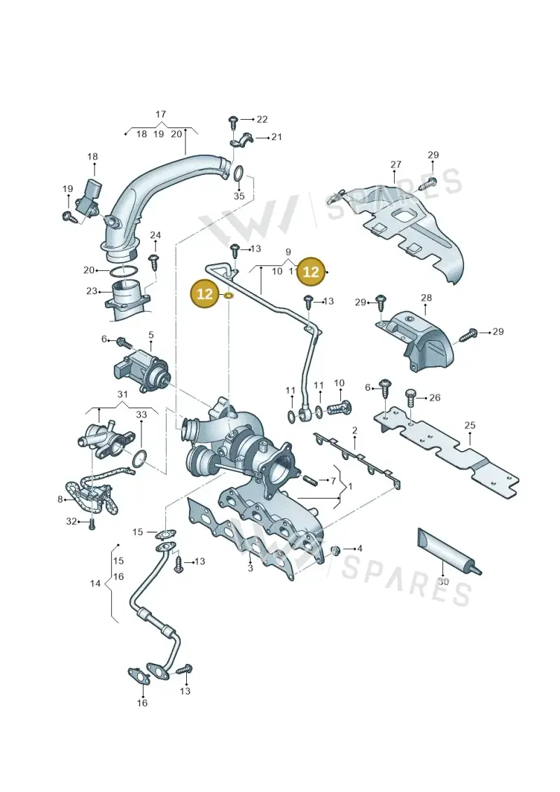WHT003366A — SEAT Altea XL Reference (2013-2013) diagram 625145530, position 12