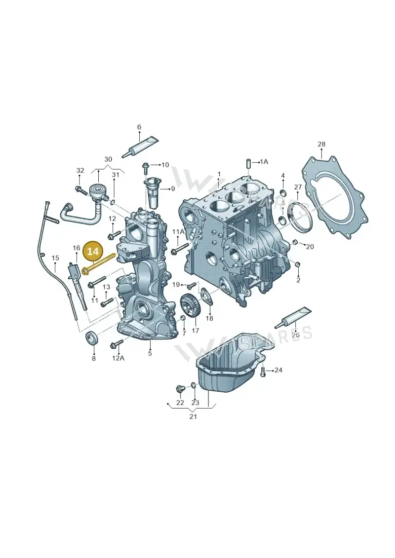 WHT003569 — SEAT Toledo Reference (2012-2015) diagram 253103050, position 14