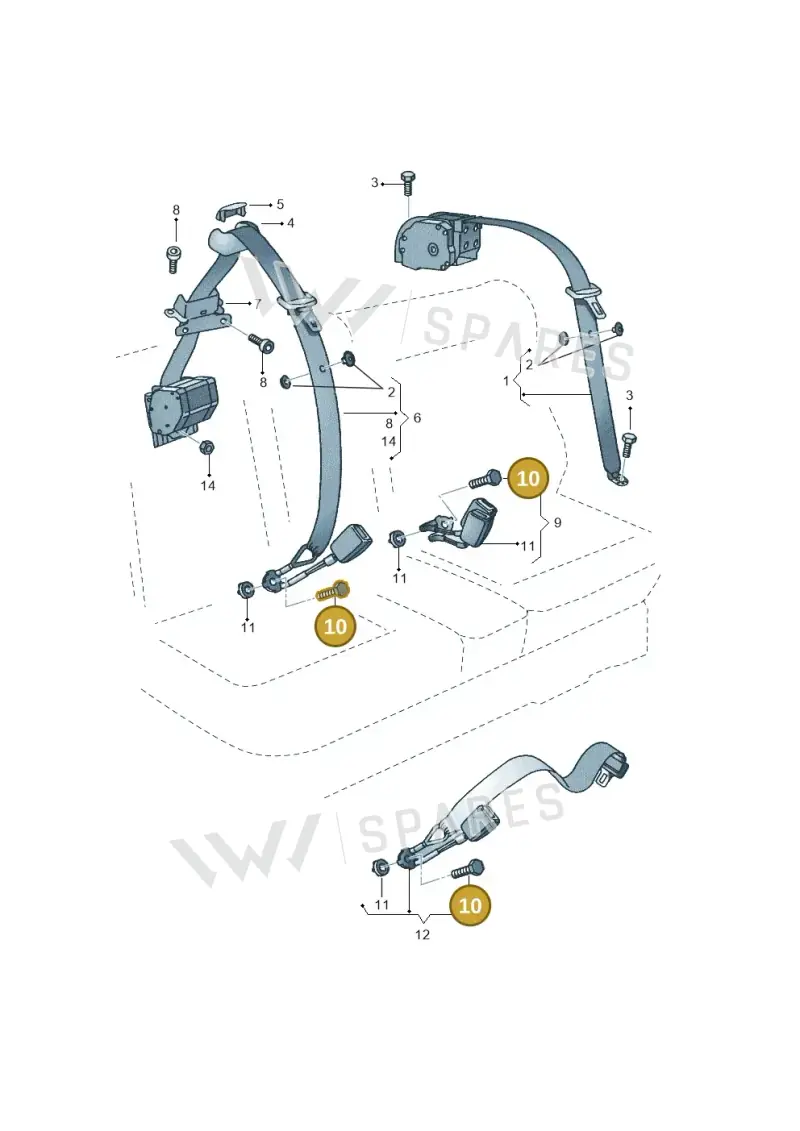 WHT003683 — SEAT Ibiza Stylance (2015-) diagram 254857700, position 10