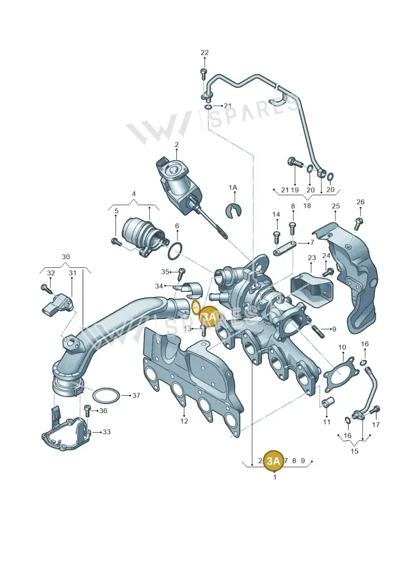WHT003865 — SEAT Toledo Reference (2012-2015) diagram 729145500, position 3A