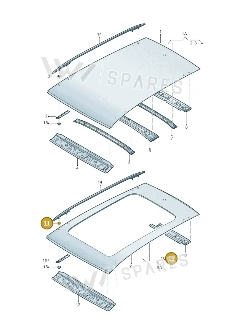 WHT003869A — SEAT Ateca Style (2016-) diagram 893817000, position 11