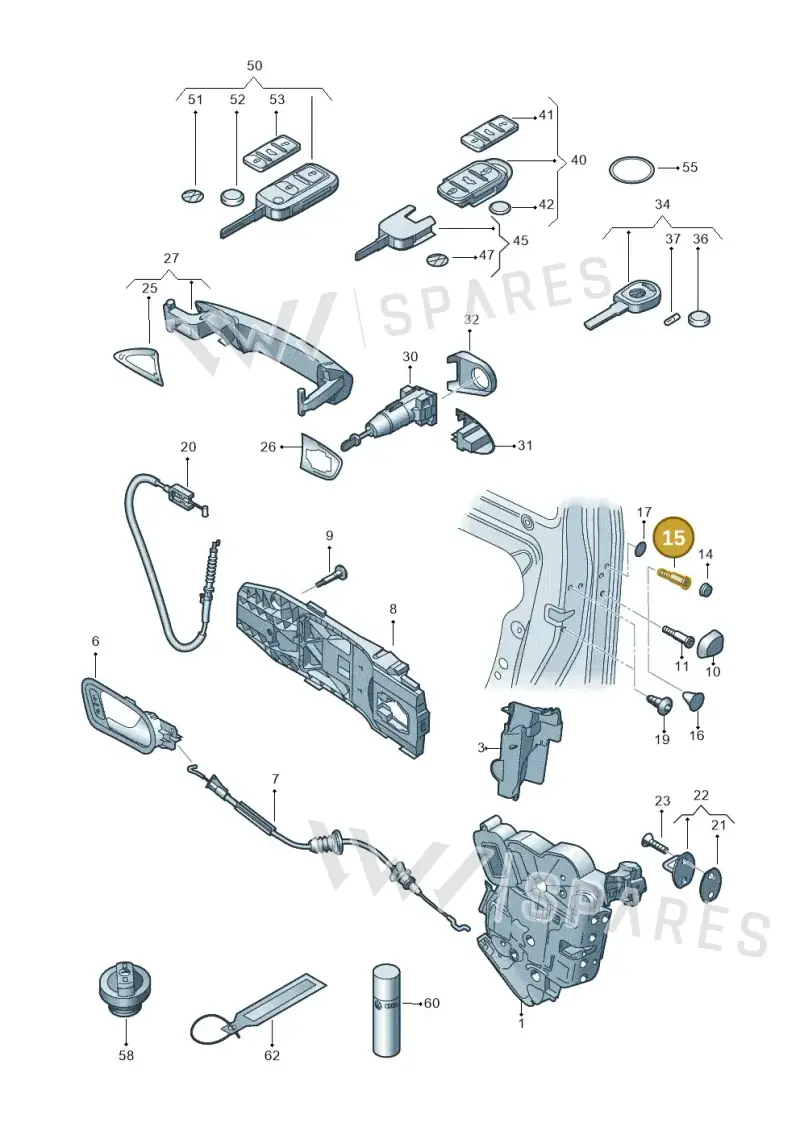 WHT004084 — SEAT Mii electric (2020-2021) diagram 672837000, position 15