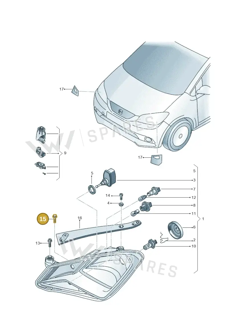 WHT004141 — SEAT Mii electric (2020-2021) diagram 735941000, position 15