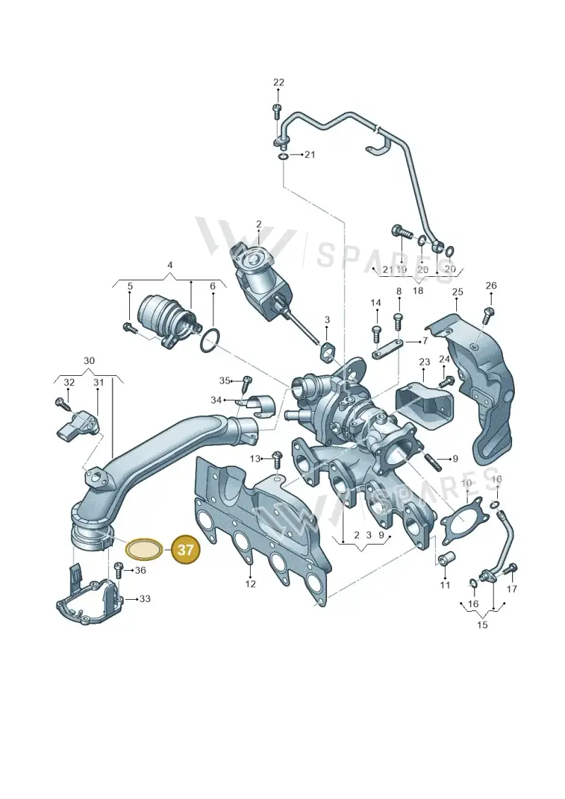WHT005280 — SEAT Altea XL Reference (2013-2013) diagram 650145500, position 37