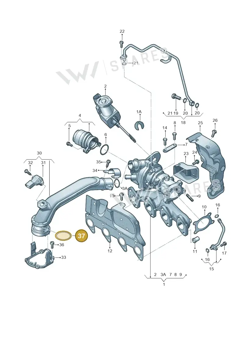 WHT005280 — SEAT Toledo Reference (2012-2015) diagram 729145500, position 37