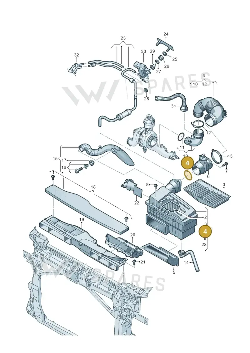 WHT005376 — SEAT Leon style (2019-) diagram 2ka129302, position 4