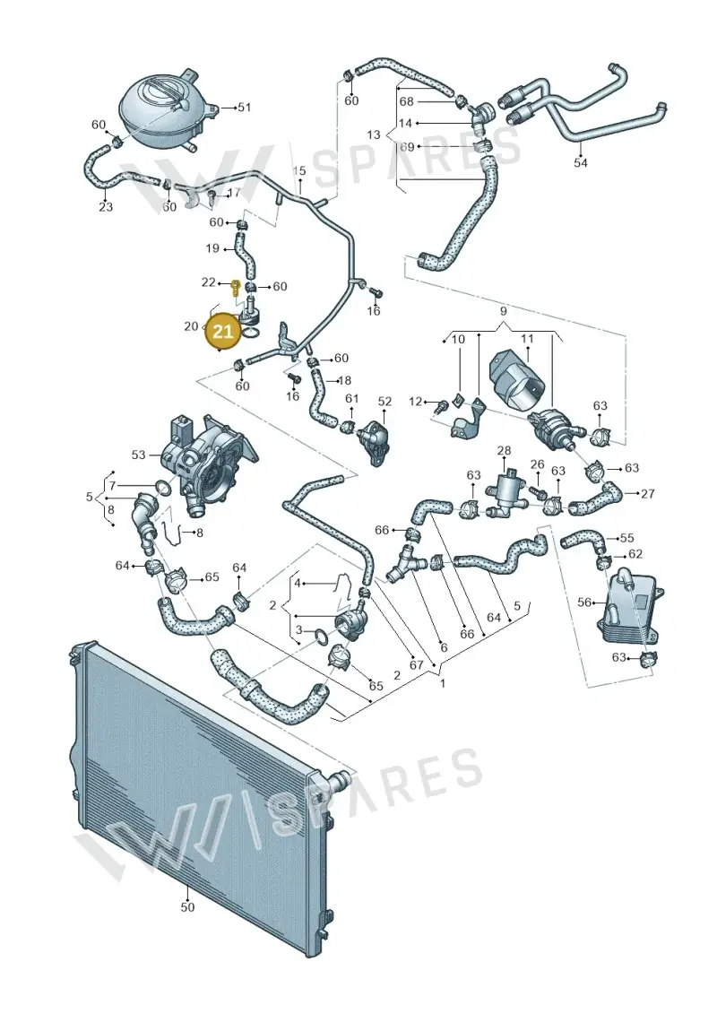 WHT005440 — SEAT Leon style (2019-) diagram 891121240, position 21