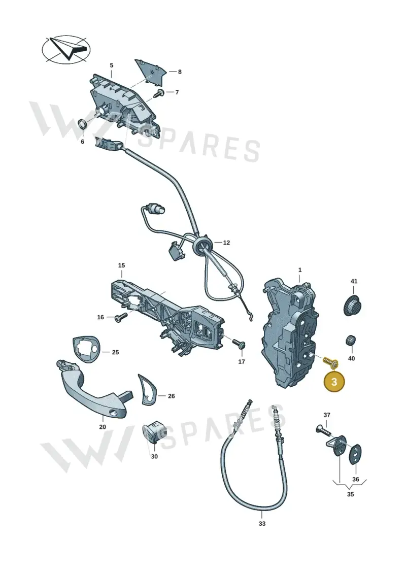 WHT005504A — SEAT EBoost CUPRA (2021-) diagram 5h0837000, position 3