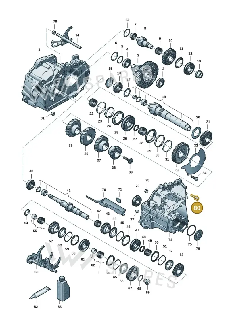 WHT005631B — SEAT Formentor TSI CUPRA (2020-) diagram 5h0311150, position 80