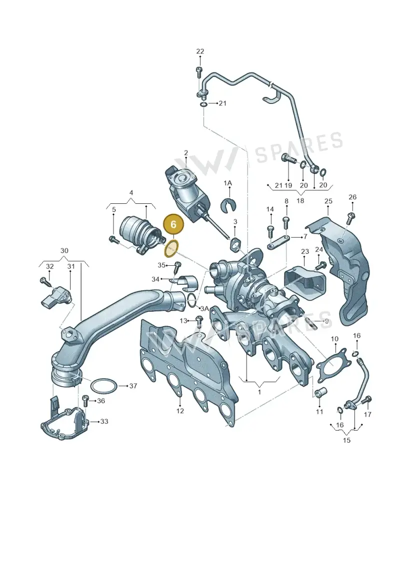 WHT006135 — SEAT Ibiza Reference (2011-2012) diagram 697145400, position 6