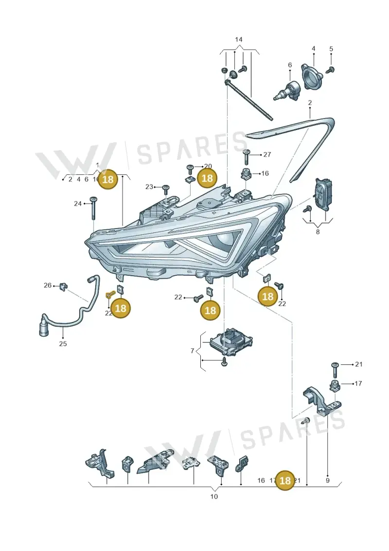 WHT006406 — SEAT Formentor TSI CUPRA (2020-) diagram 5fn941010, position 18
