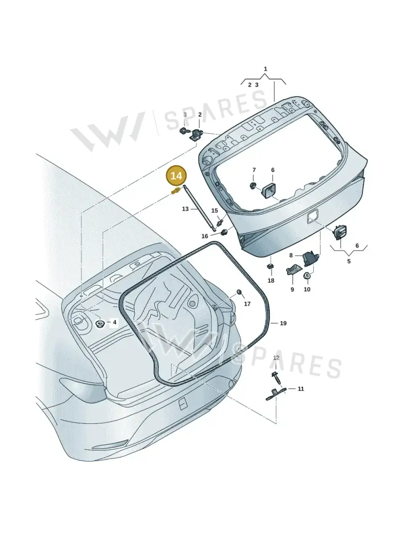 WHT007500 — SEAT Leon style (2019-) diagram 5fn827000, position 14